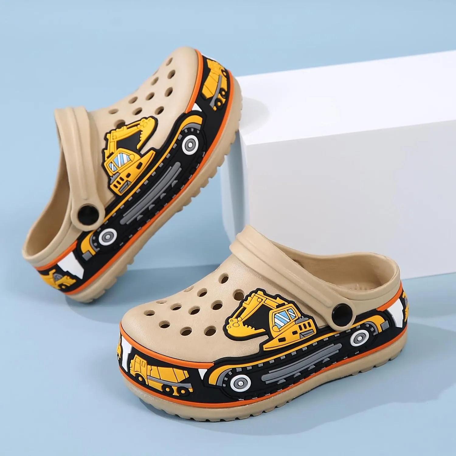 YUKTOPA Girls Boys Clogs Shoes Cartoon Slides Sandals Little Kid's Slip-on Garden Shoes Lightweight Beach Pool Shower Slippers