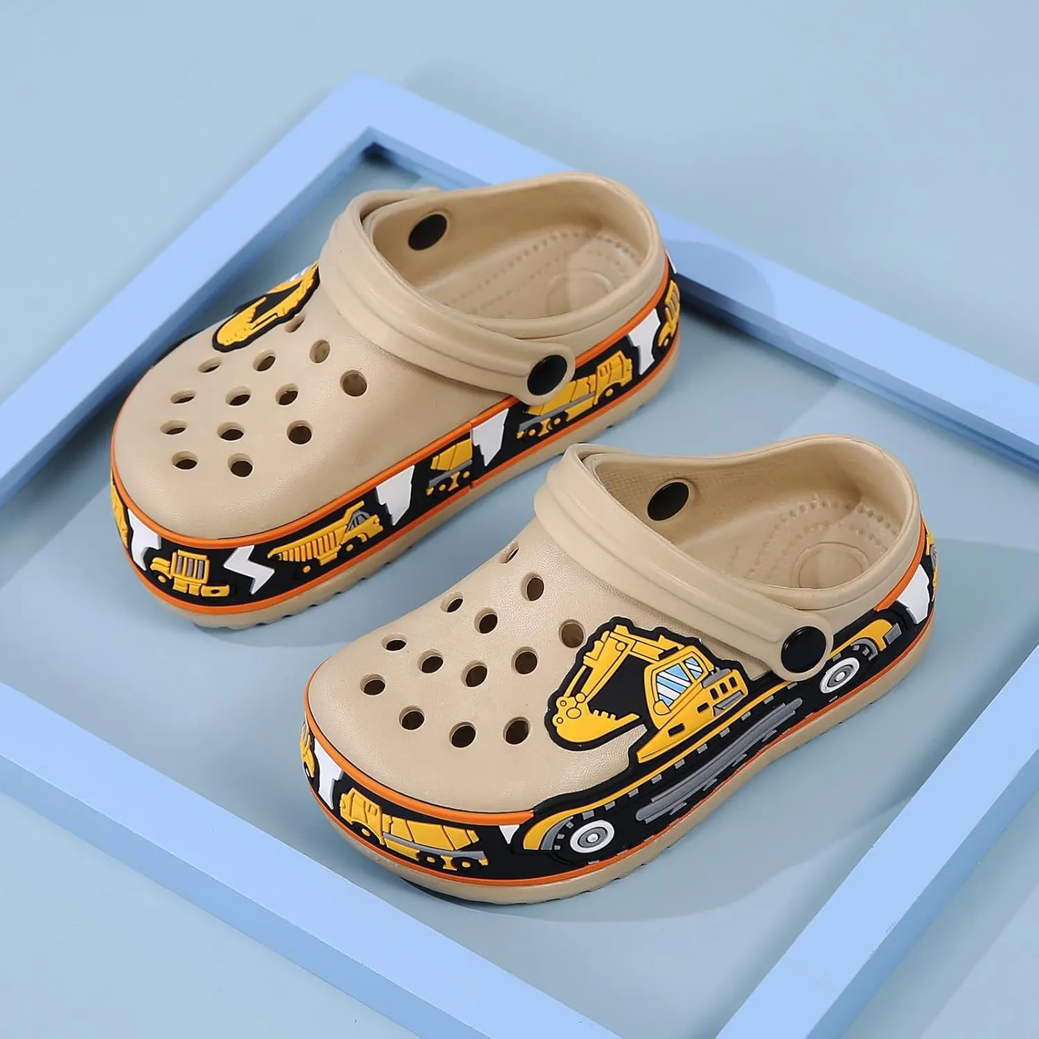 YUKTOPA Girls Boys Clogs Shoes Cartoon Slides Sandals Little Kid's Slip-on Garden Shoes Lightweight Beach Pool Shower Slippers