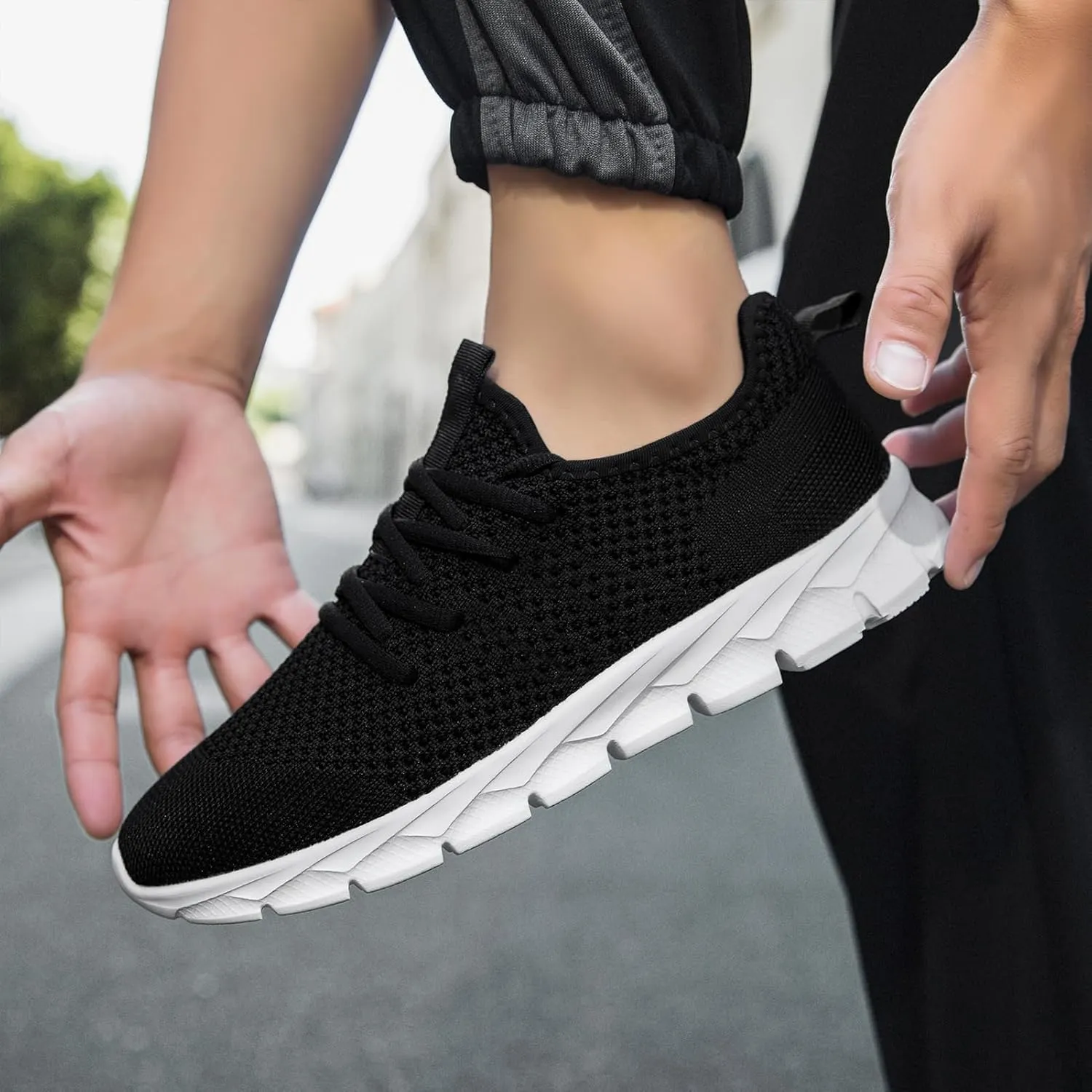 ZGPWZWL Mens Running Shoes Fashion Sneakers Tennis Walking Casual Athletic Lightweight Breathable Workout Gym Comfortable Shoes