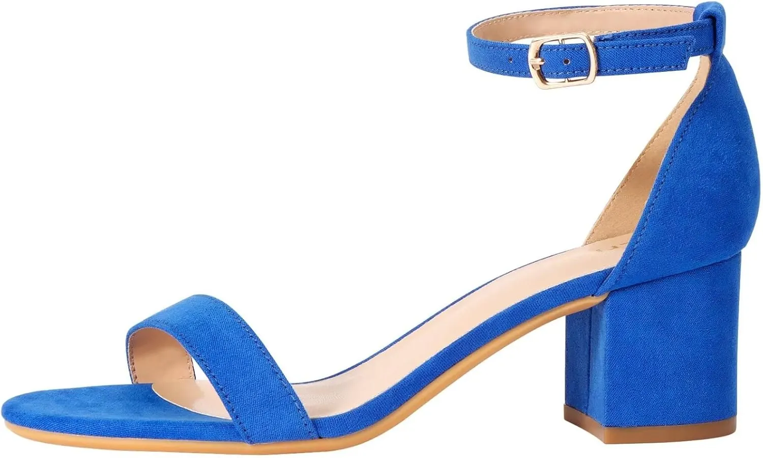 ZriEy Chunky Heels for Women Strappy Platform Sandals Open Toe Heeled Sandals Ankle Strap Adjustable Buckle Lucite Chunky High Heel Shoes