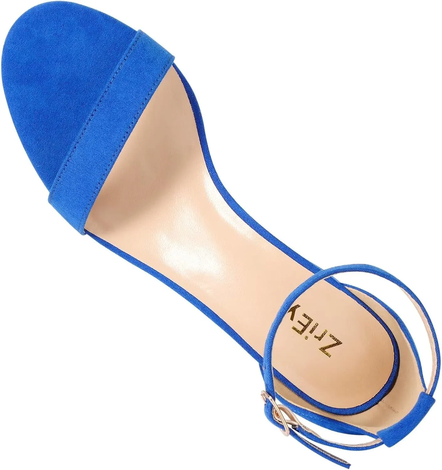 ZriEy Chunky Heels for Women Strappy Platform Sandals Open Toe Heeled Sandals Ankle Strap Adjustable Buckle Lucite Chunky High Heel Shoes