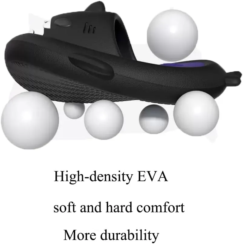 Zureto Two Color Shark Slides Shark Slides Bicolor Novelty Cloud Shark Slippers Anti-Slip Quick Drying Shark Sliders