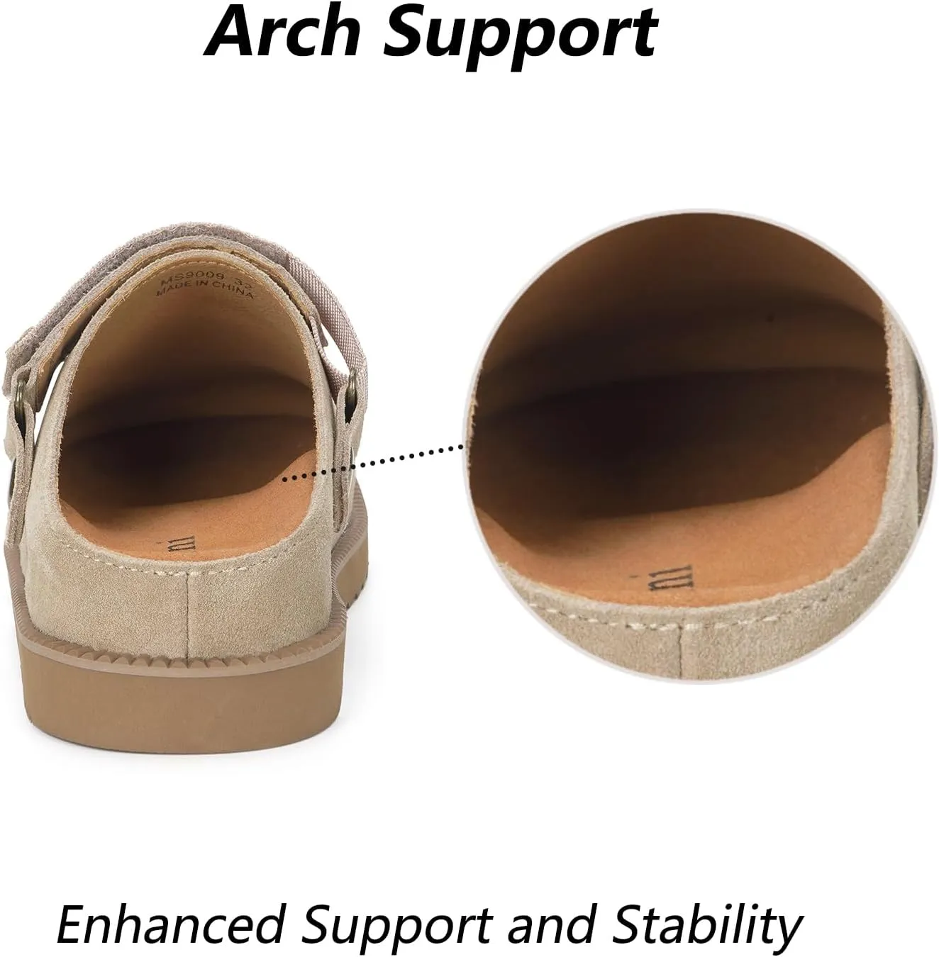 ZUSERIS Kids Clogs Girls Platform Slippers with Adjustable Back Strap Boys Slip On Suede Clog Slippers Cute Unisex-Child Leather Mules for Indoor and Outdoor