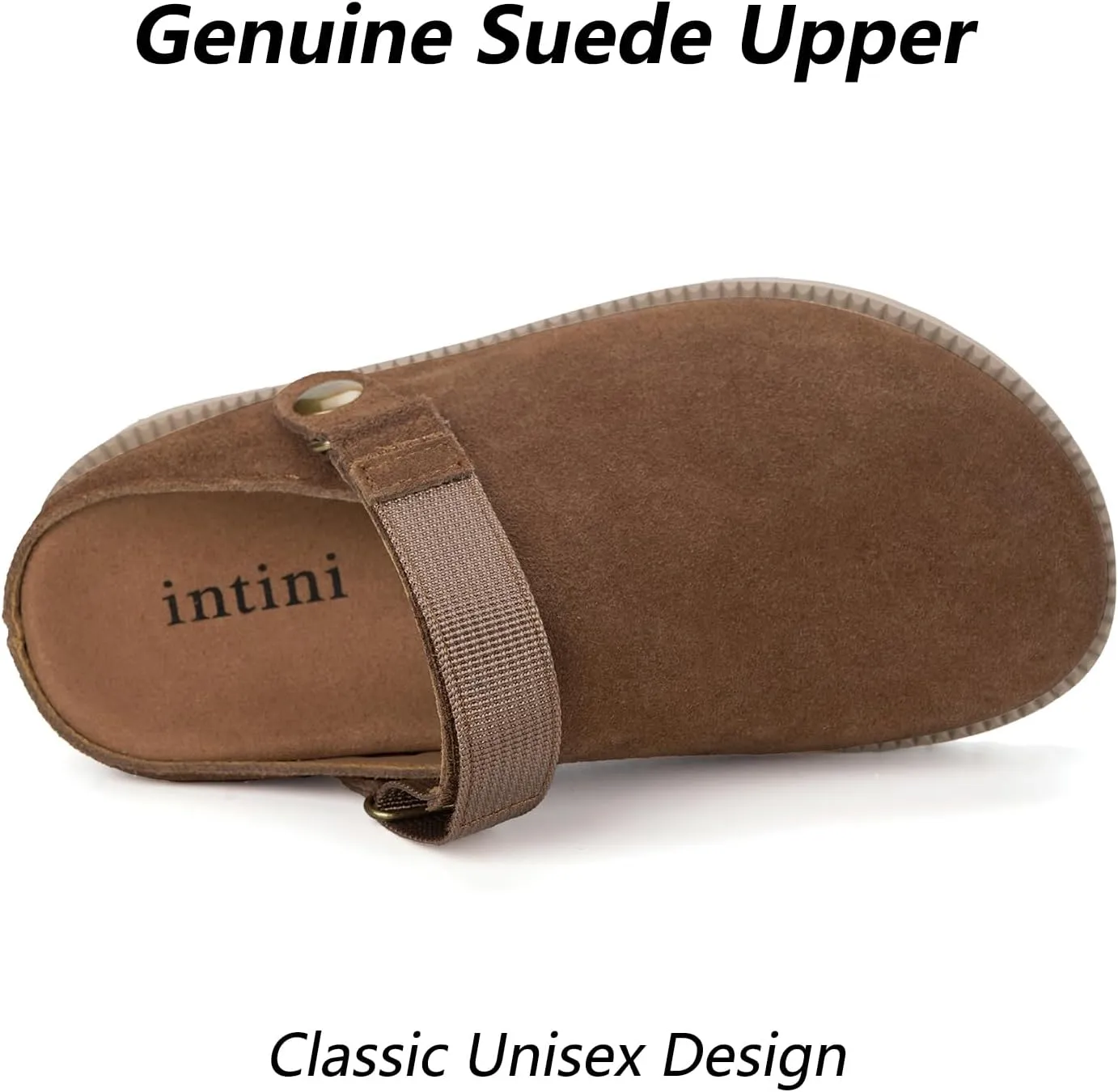 ZUSERIS Kids Clogs Girls Platform Slippers with Adjustable Back Strap Boys Slip On Suede Clog Slippers Cute Unisex-Child Leather Mules for Indoor and Outdoor