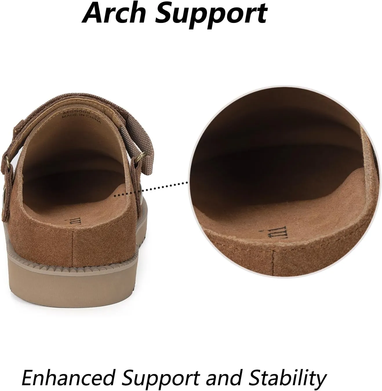 ZUSERIS Kids Clogs Girls Platform Slippers with Adjustable Back Strap Boys Slip On Suede Clog Slippers Cute Unisex-Child Leather Mules for Indoor and Outdoor